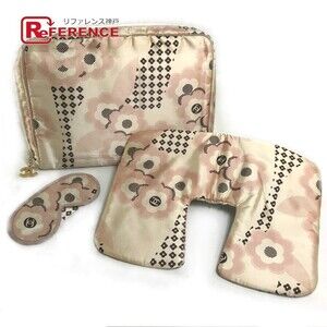 Chanel Camellia Eye Mask Pouch Pillow Travel Case Nylon Pink